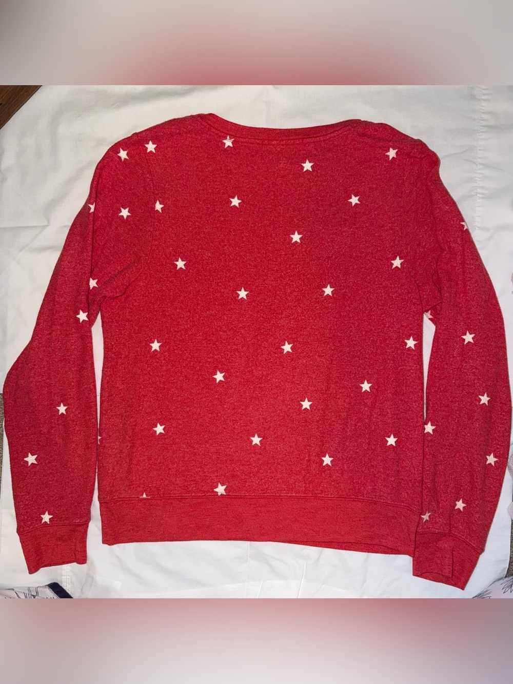 Wildfox Red with white Stars Crewneck Sweatshirt